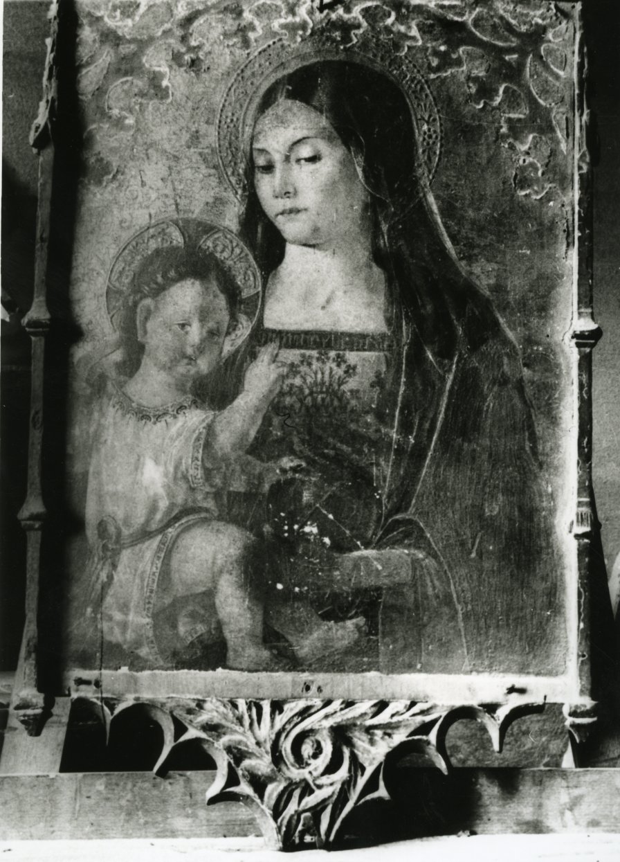 Madonna con Bambino (stendardo processionale) di Maestro di San Severino Noricense (fine sec. XV)