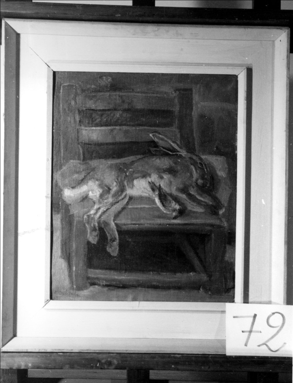la lepre, natura morta (dipinto) di Delitala Mario (metà sec. XX)