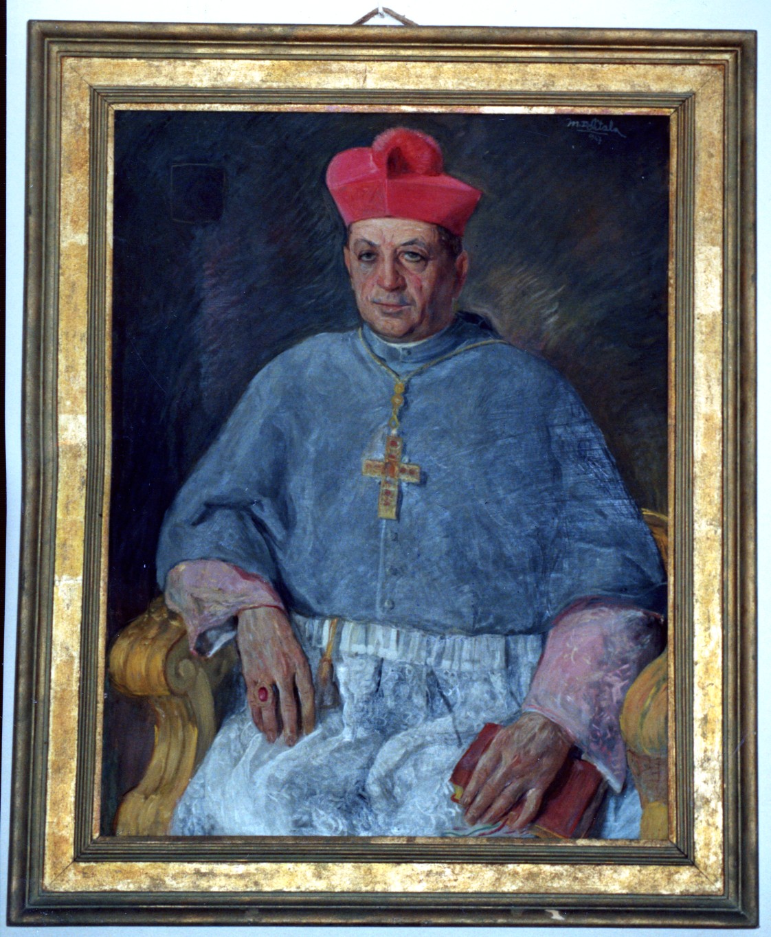 Arcivescovo Arcangelo Mazzotti (dipinto) di Delitala Mario (sec. XX)
