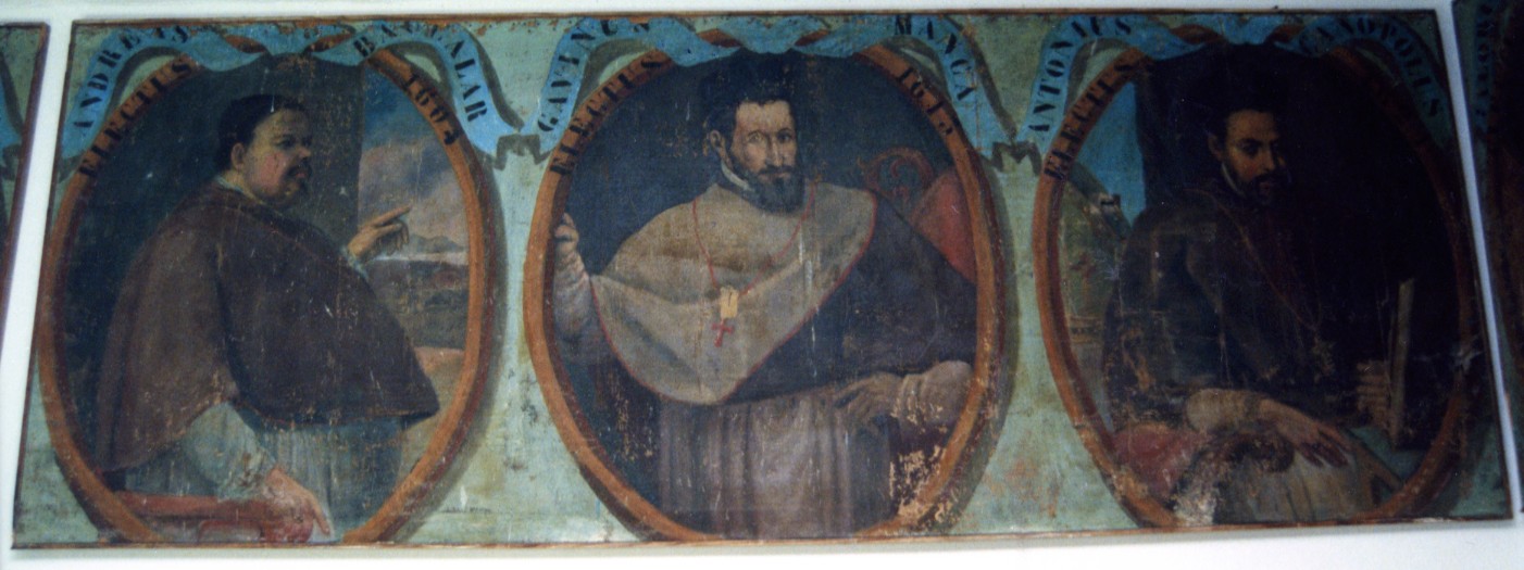 Arcivescovi Andreas Baccalar, Gavinus Manca, Antonius Canopolus (dipinto) - ambito sardo (sec. XIX)