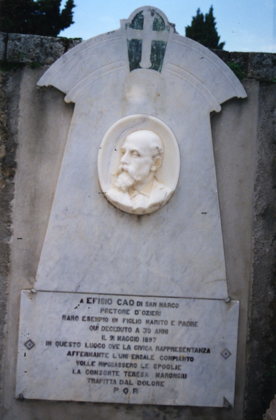 lapide tombale di Sartorio Giuseppe (bottega) (sec. XIX)