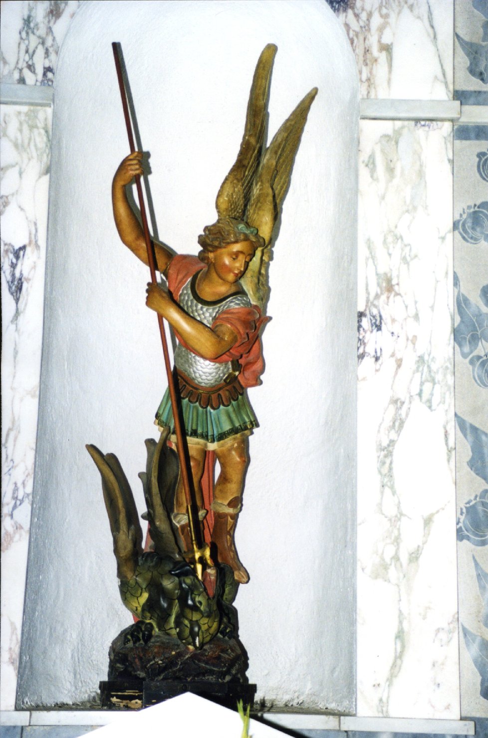 San Giorgio uccide il drago (statua) - bottega sarda (fine/inizio secc. XIX/ XX)