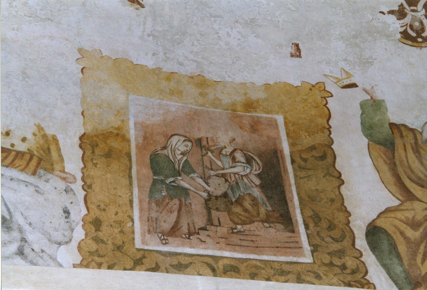 Giuditta e la sua ancella mettono la testa di Oloferne in un sacco (dipinto, ciclo) - ambito sardo (sec. XVIII)