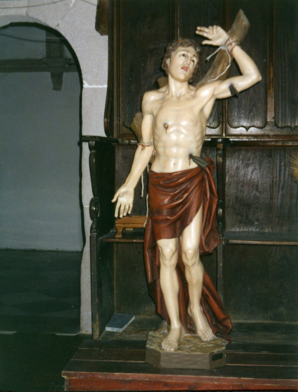 San Sebastiano (statua) di Stuflesser Giuseppe (prima metà sec. XX)