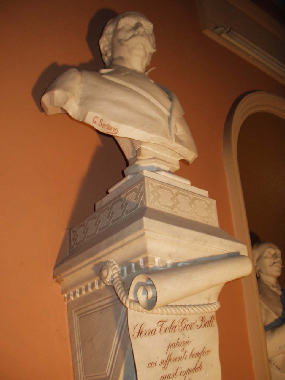 ritratto di Giovanni Battista Serra Tola (busto) di Sartorio Giuseppe (fine sec. XIX)