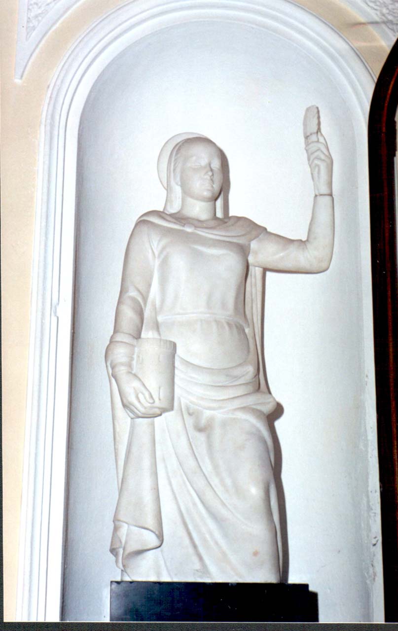 Santa Barbara (statua) di Tilocca Gavino (secondo quarto sec. XX)