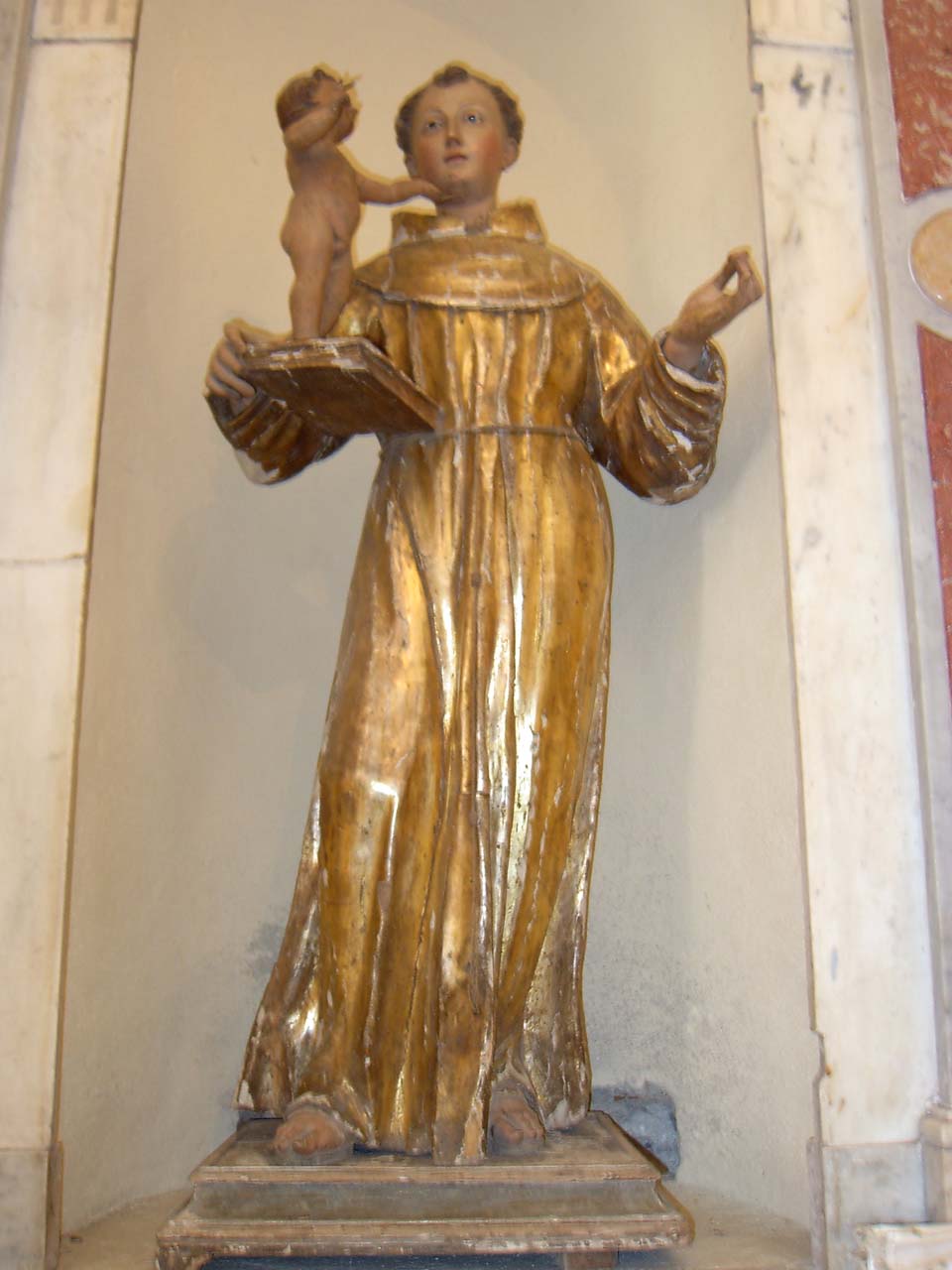 Sant'Antonio da Padova con Gesù Bambino (gruppo scultoreo) - bottega napoletana (prima metà sec. XVII)