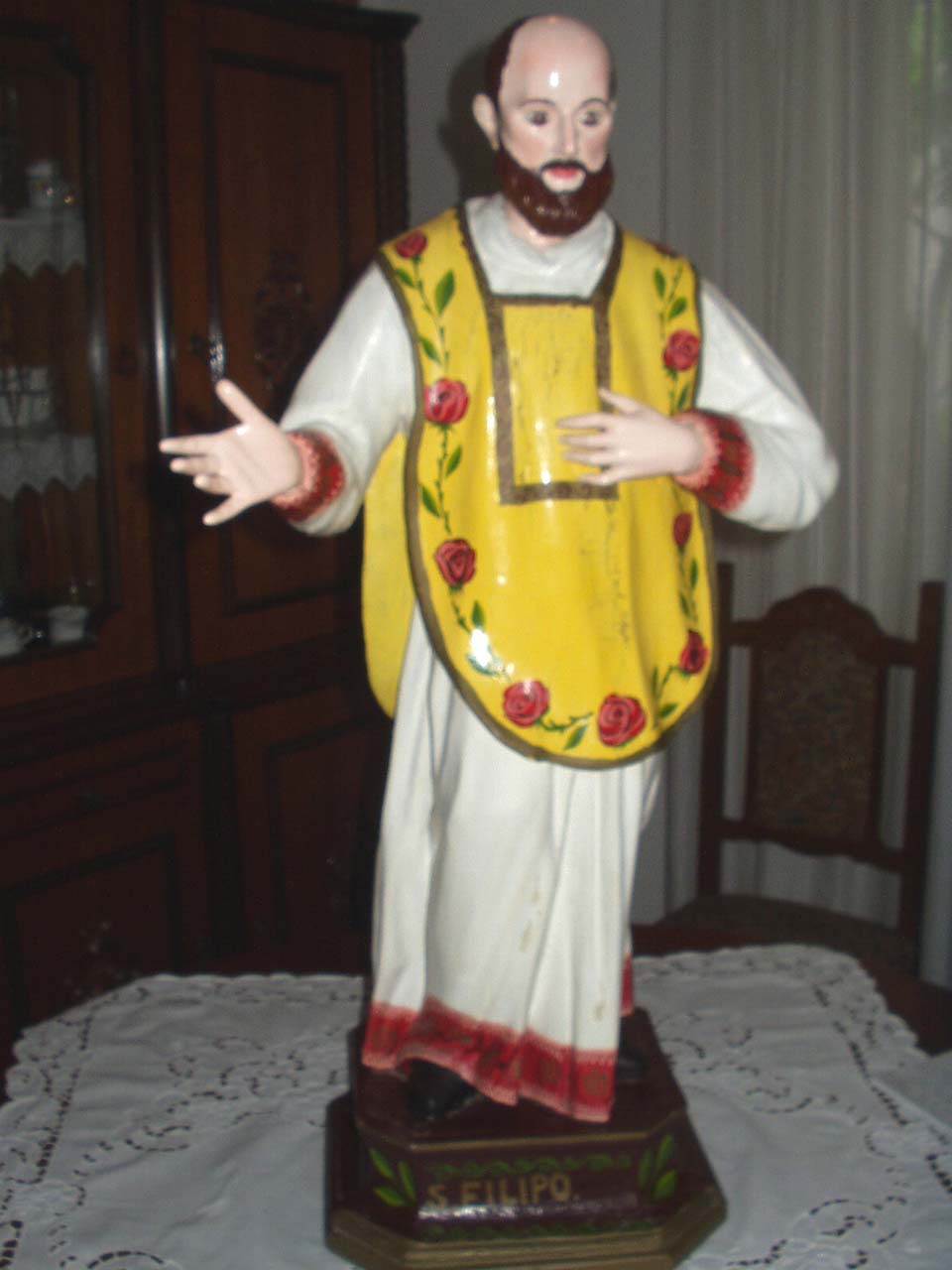 San Filippo Neri (statua) - bottega sardo-napoletana (prima metà sec. XVIII)