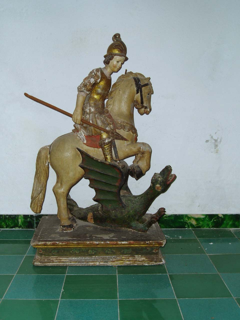 San Giorgio e il drago (statua) - ambito sardo iberico (seconda metà sec. XVII)