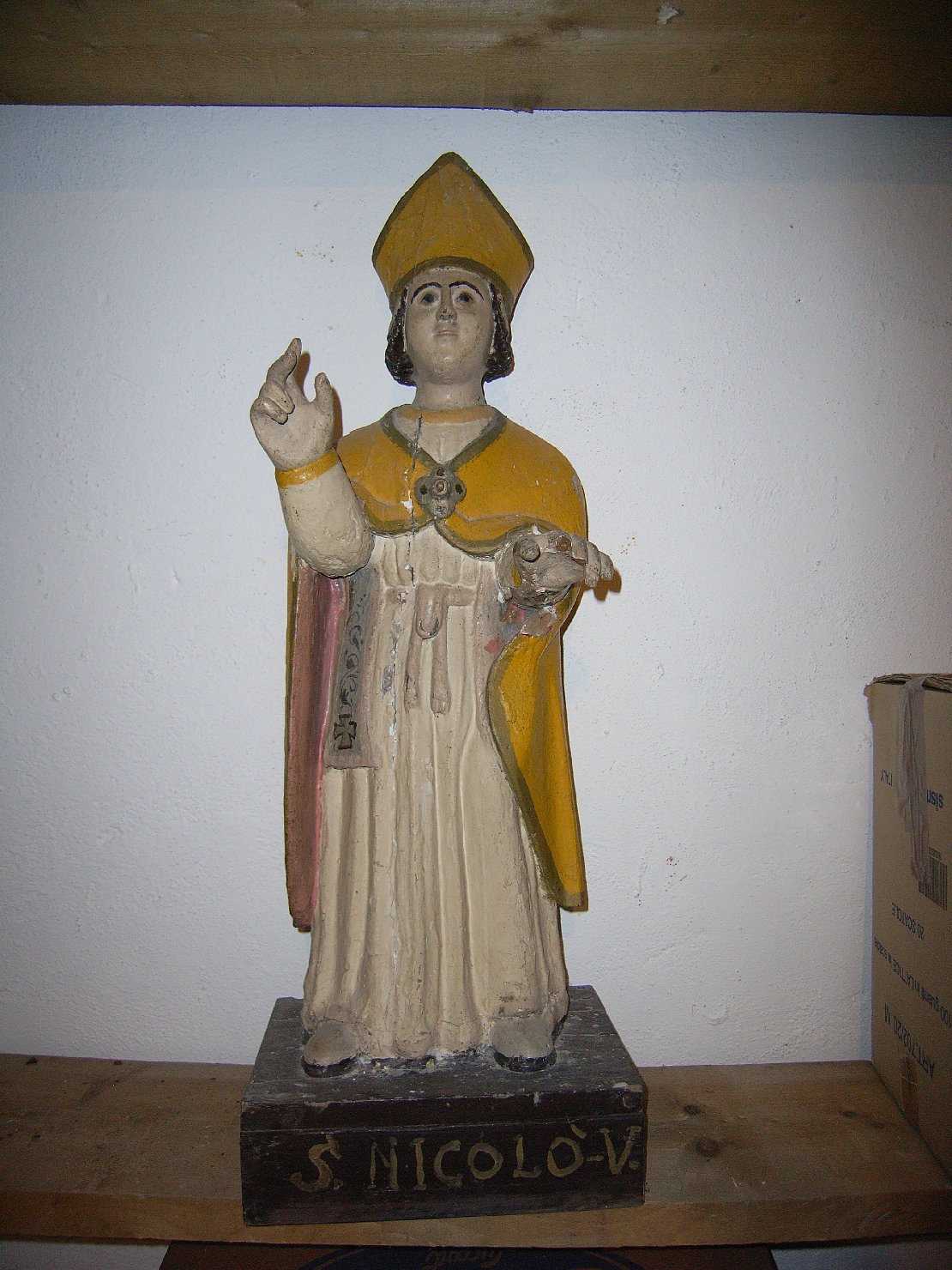 San Niccolò vescovo (statua) - bottega sarda (prima metà sec. XVII)