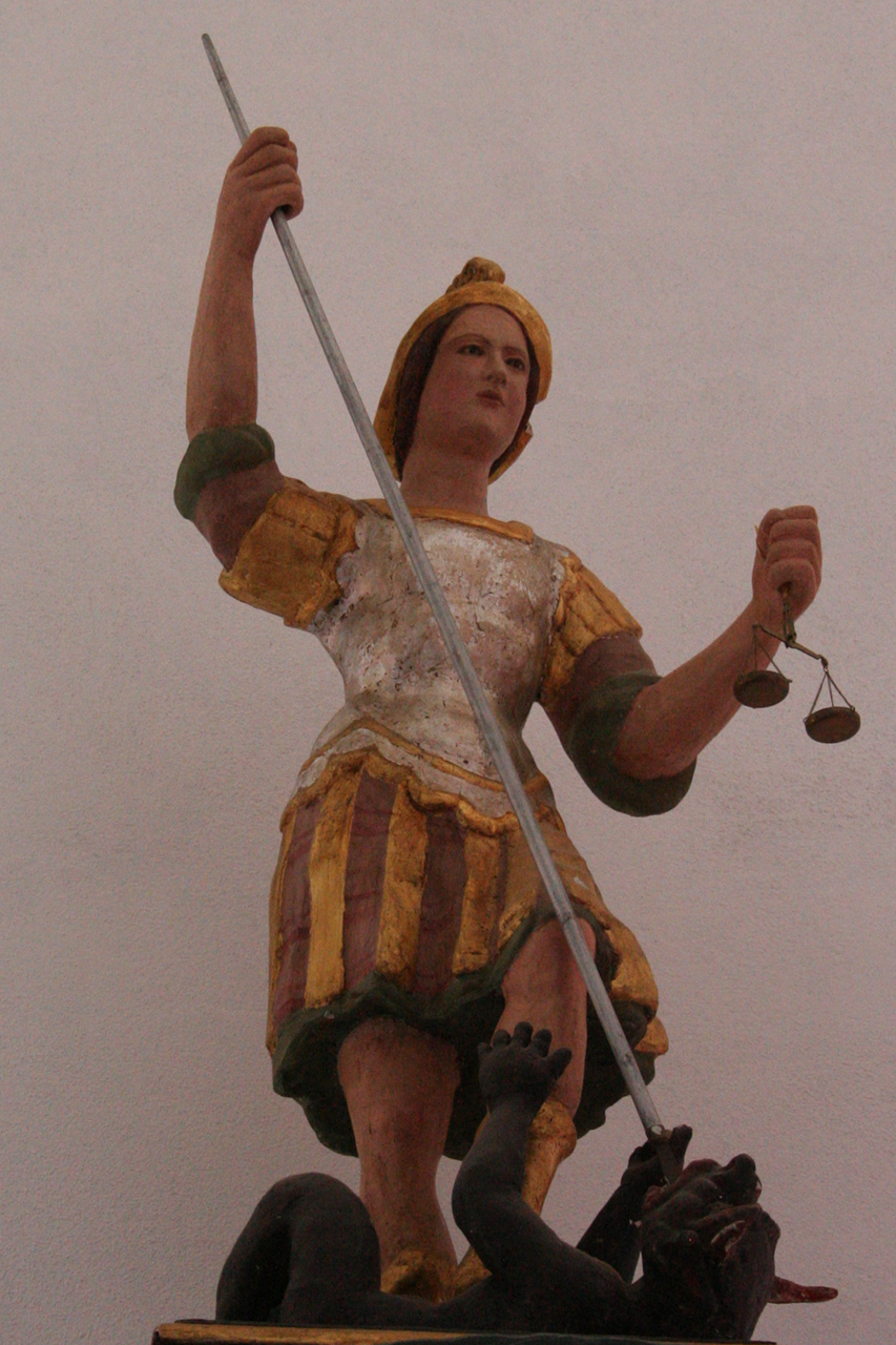 San Michele Arcangelo (statua) - bottega sardo-iberica (prima metà sec. XVII)