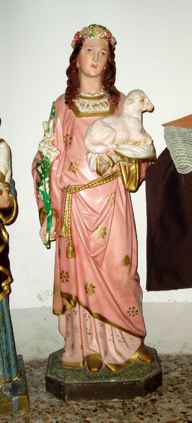 Sant'Agnese (statua) di Rosa Zanazio Francesco (fine/inizio secc. XIX/ XX)