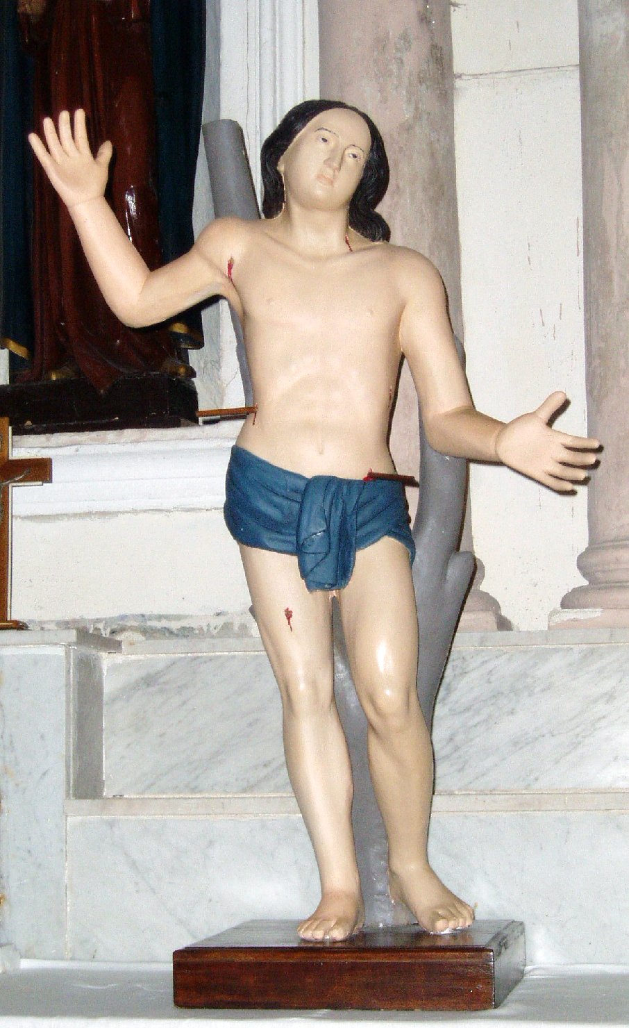 San Sebastiano (scultura) - ambito sardo iberico (seconda metà sec. XVII)