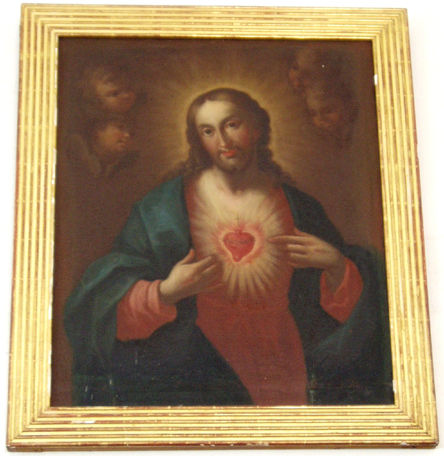Sacro Cuore di Gesù (dipinto) di Marghinotti Giovanni (attribuito) (metà sec. XIX)
