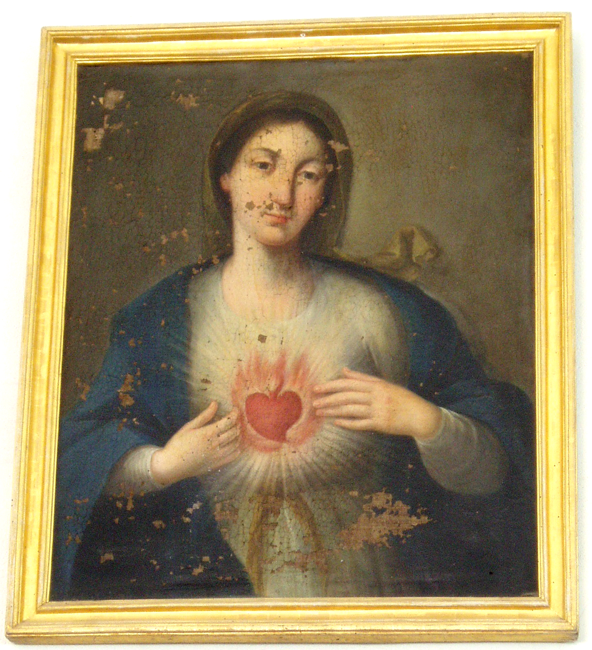 Sacro Cuore di Maria (dipinto) di Marghinotti Giovanni (attribuito) (metà sec. XIX)