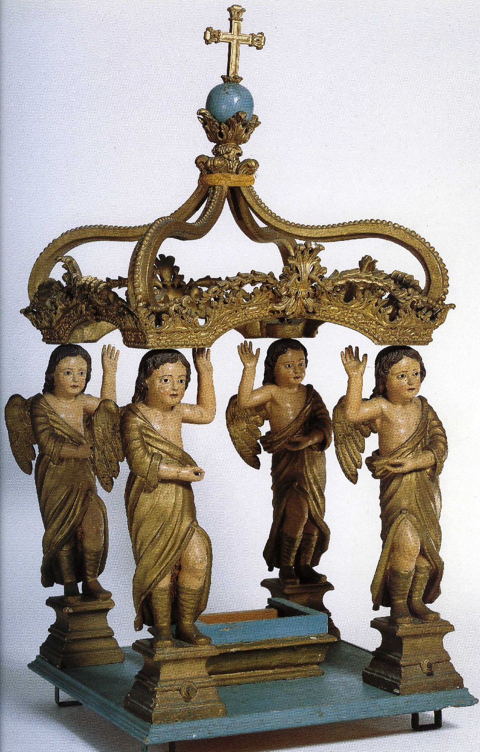 angeli reggicorona (portantina) - bottega sassarese (sec. XVIII)