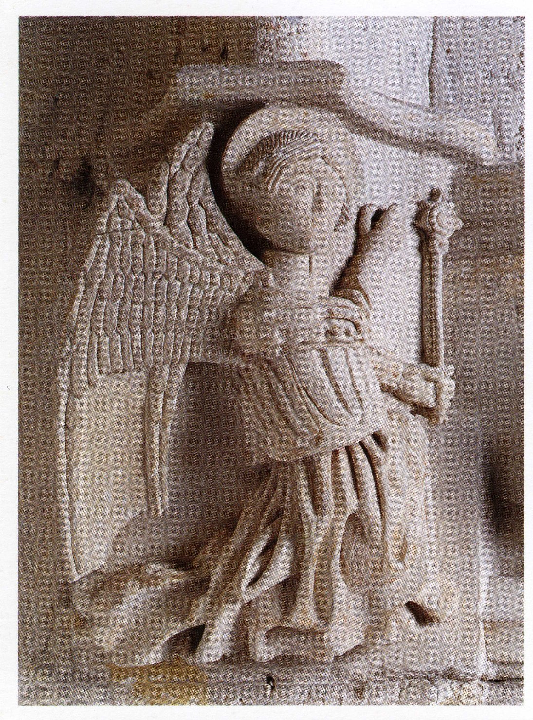 angelo annunciante (scultura) - ambito sardo (secc. XV/ XVI)