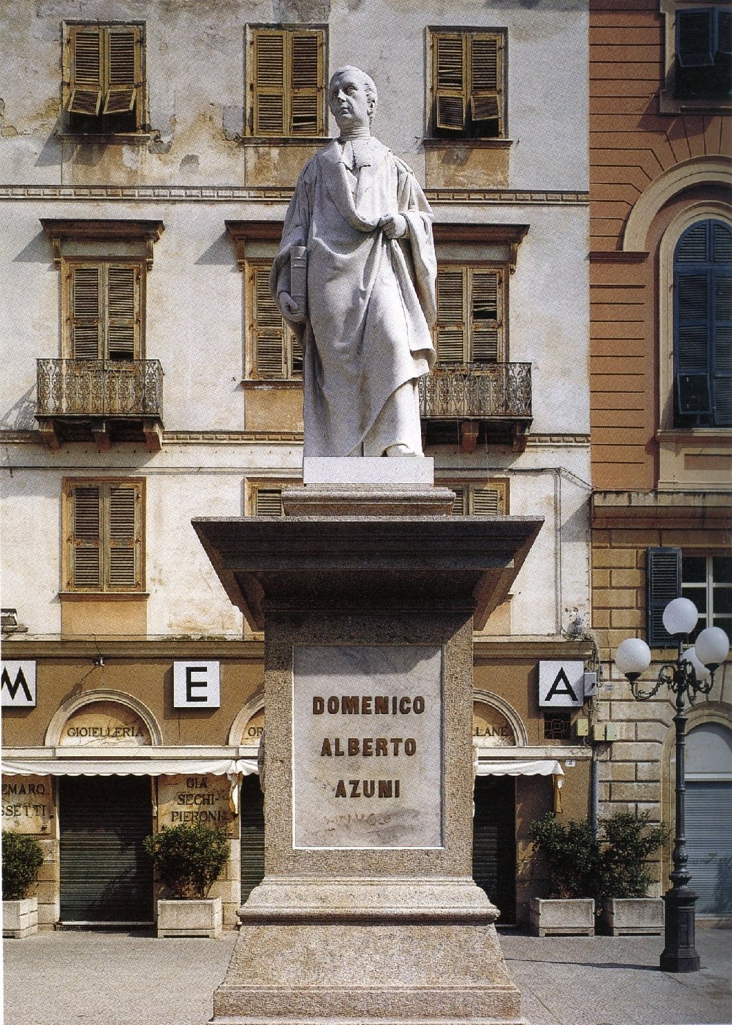 Ritratto di Domenico Alberto Azuni (monumento) di Rubatto Carlo (sec. XIX)