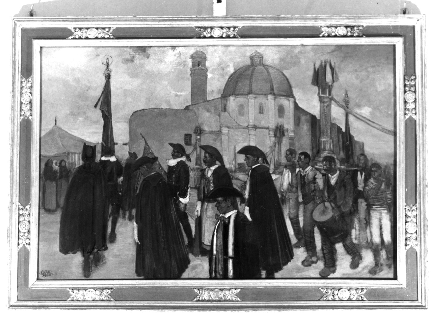 processione (dipinto) di Biasi Giuseppe (prima metà sec. XX)