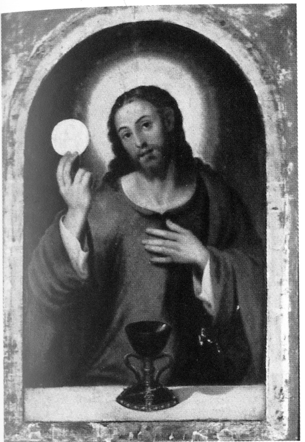 Cristo con il calice e l'ostia (dipinto) - ambito sardo (prima metà sec. XVII)