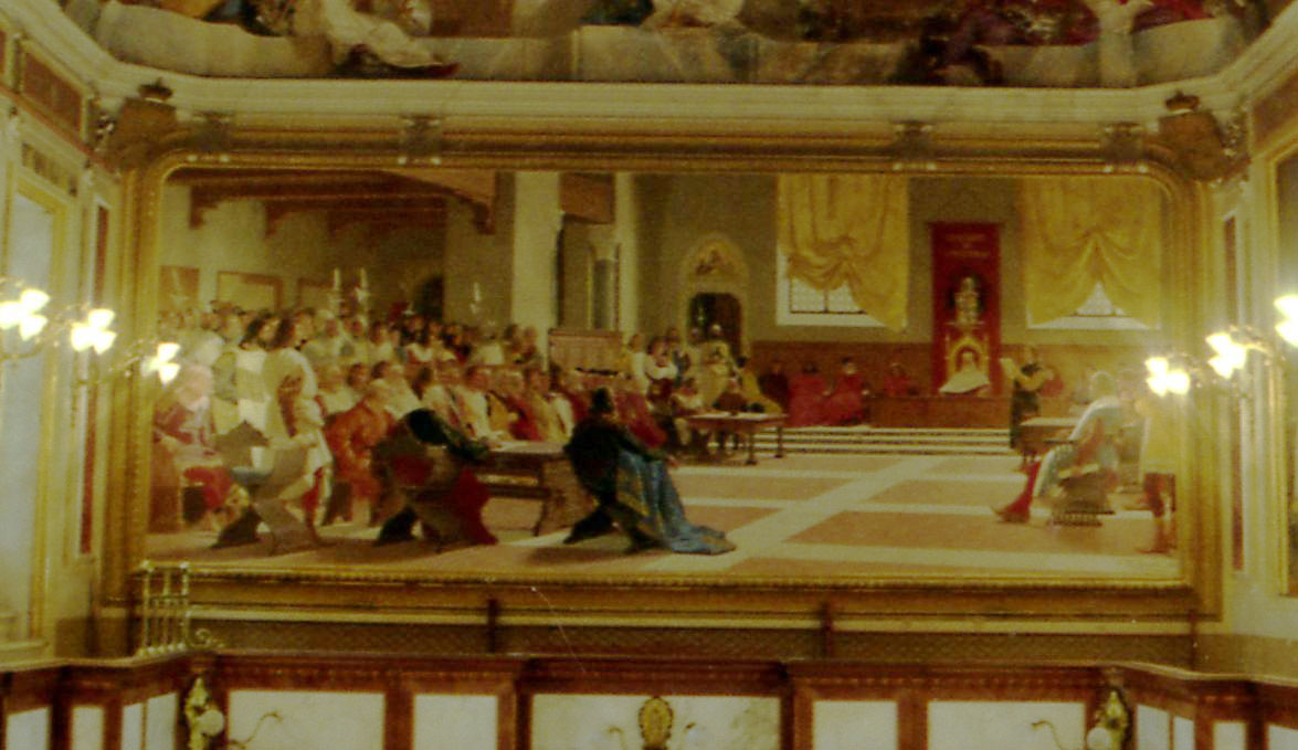 dichiarazione di nascita del Comune di Sassari (dipinto) di Sciuti Giuseppe (ultimo quarto sec. XIX)