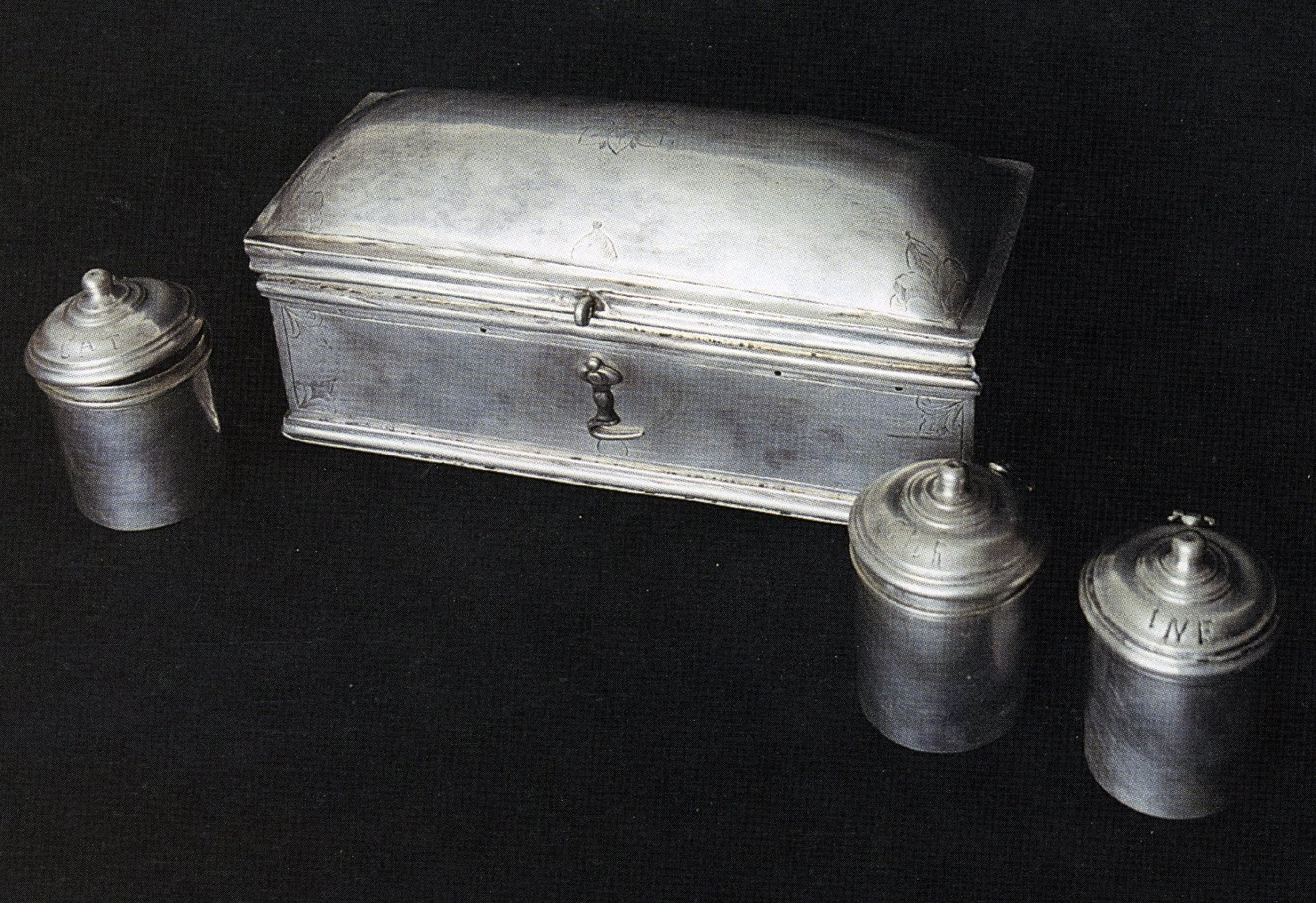 custodia - dei vasi per la riserva degli oli santi - bottega sarda (terzo quarto sec. XVIII)