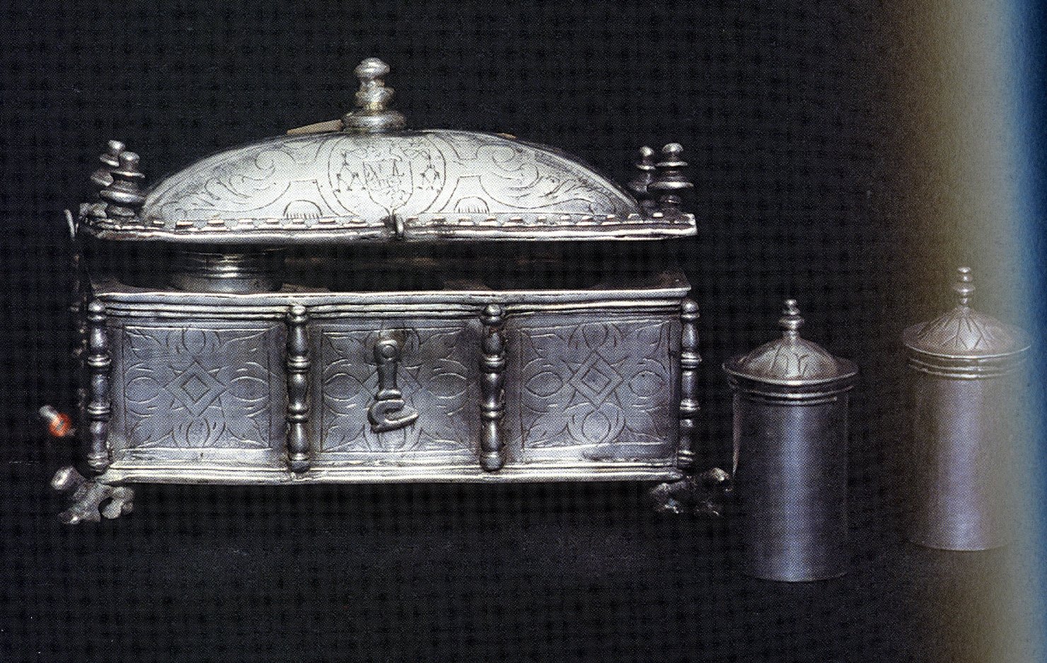 custodia - dei vasi per la riserva degli oli santi - bottega sarda (secondo quarto sec. XVII)