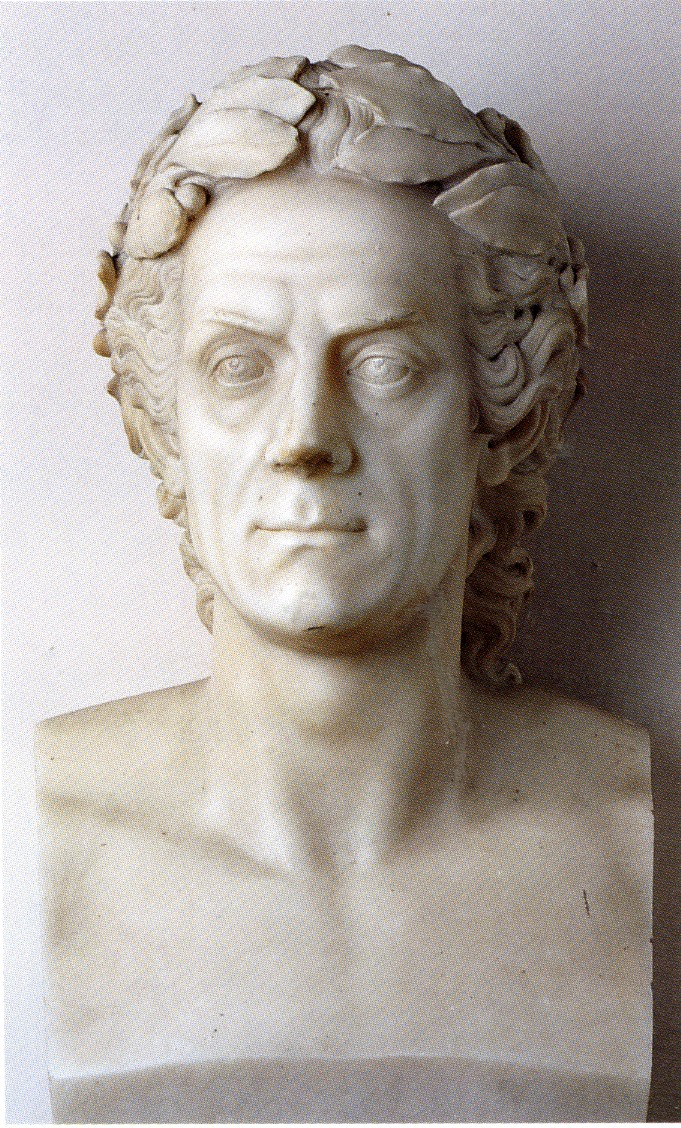 ritratto di Vittorio Alfieri, busto ritratto d'uomo (scultura) di Orsolino Francesco (secondo quarto sec. XIX)