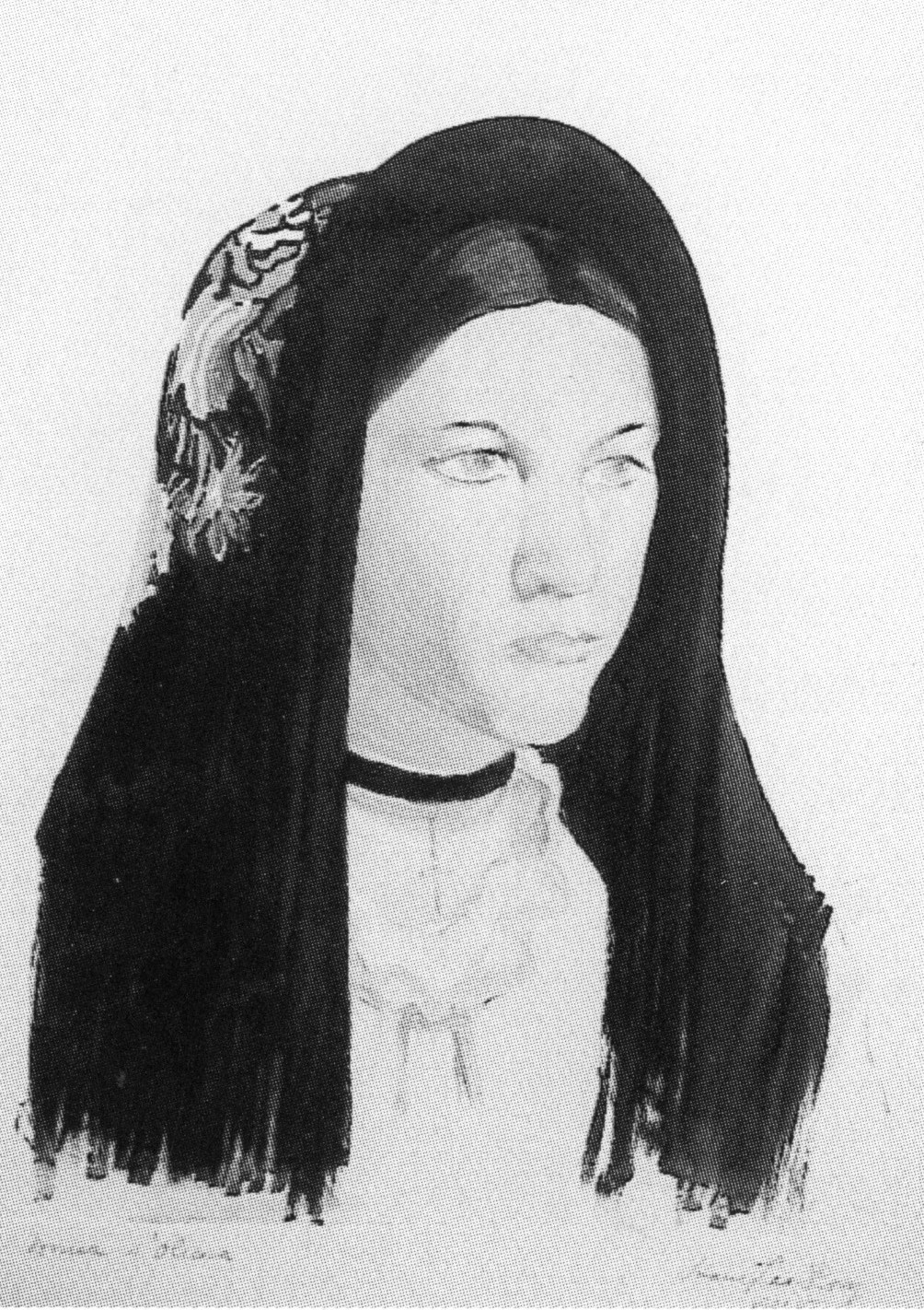 donna d'Oliena, figura femminile (stampa) di Dessy Stanislao (secondo quarto sec. XX)
