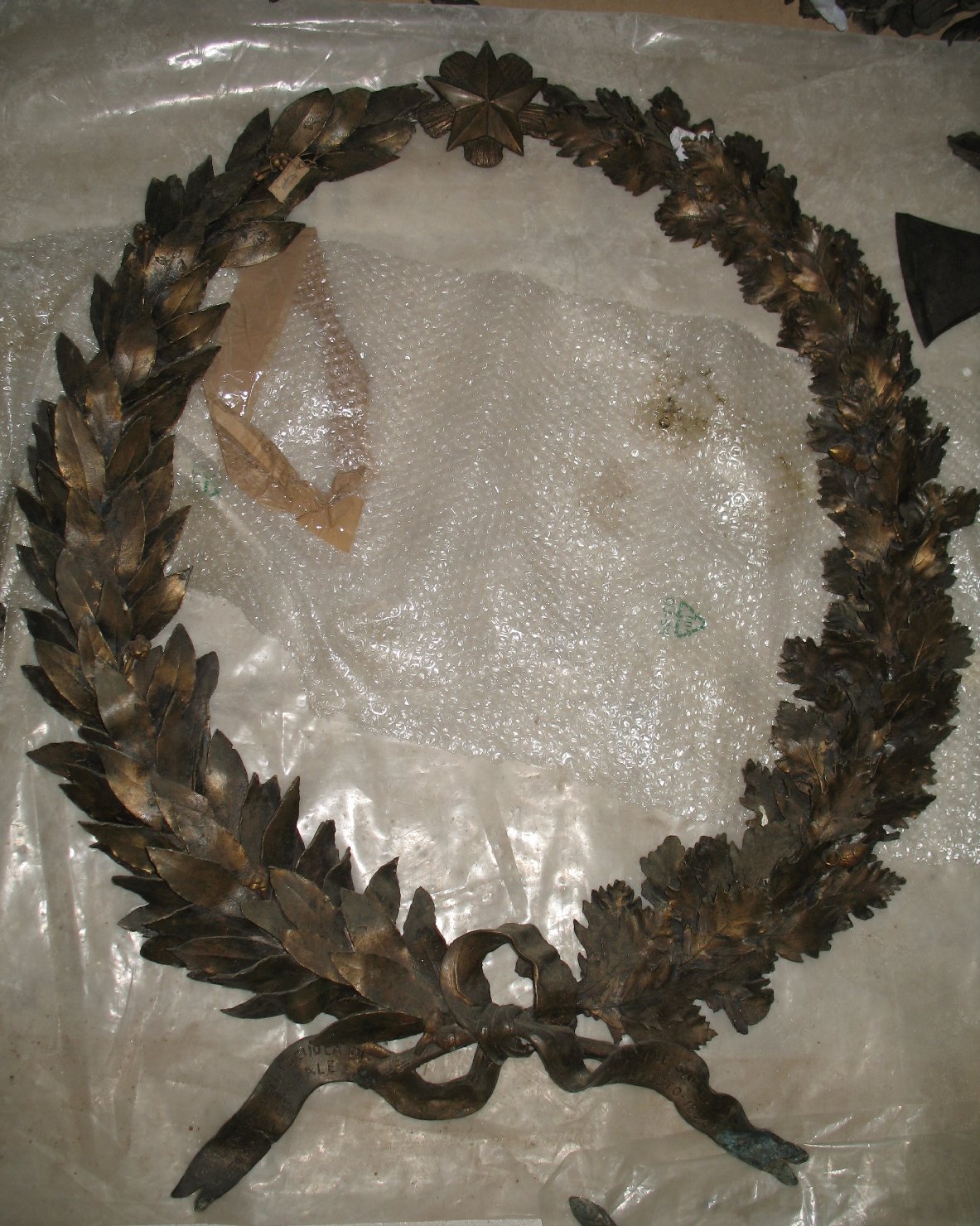 corona funebre - produzione romana (fine sec. XIX)