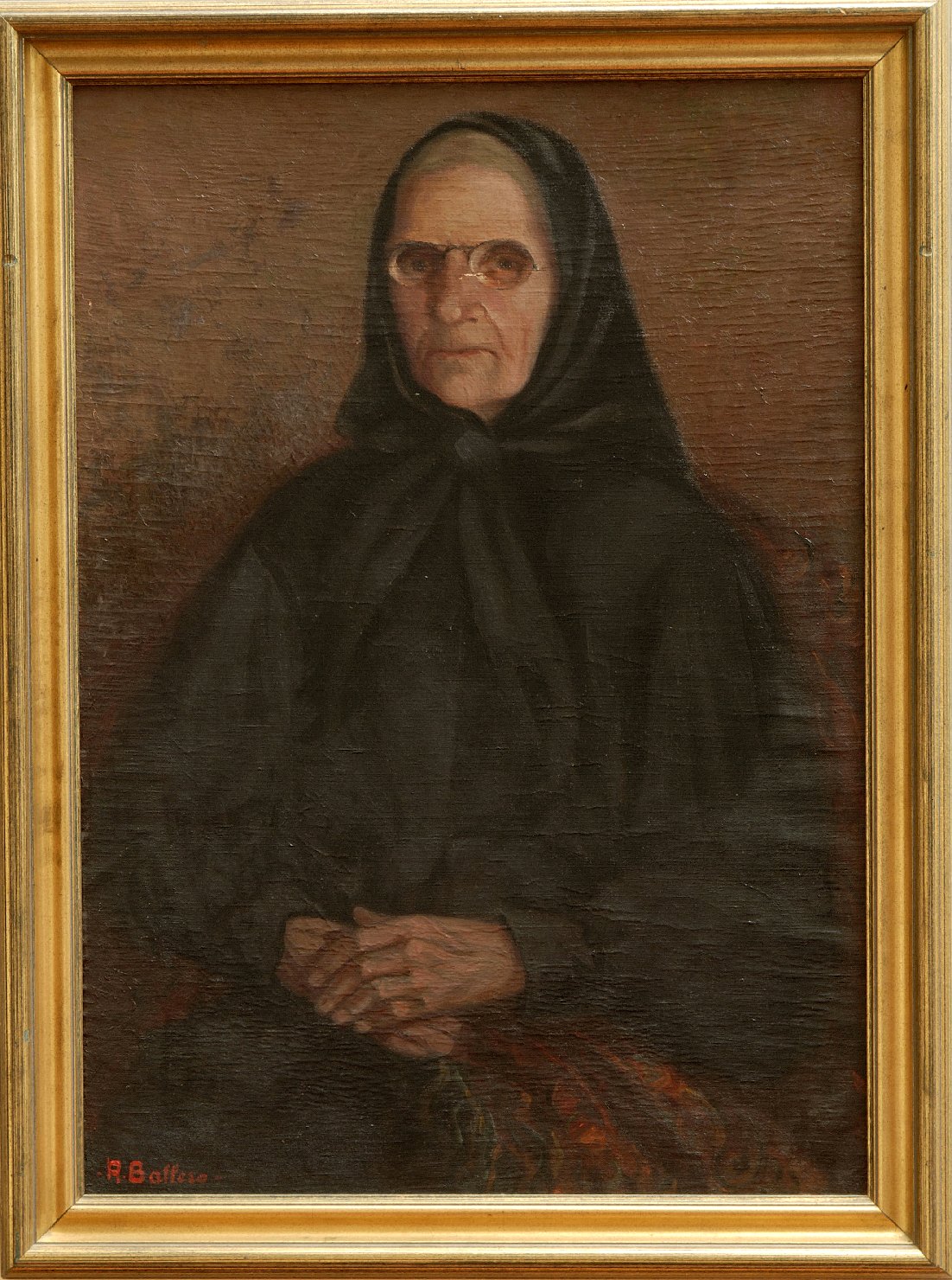 ritratto di donna (dipinto) di Ballero Antonio (prima metà sec. XX)