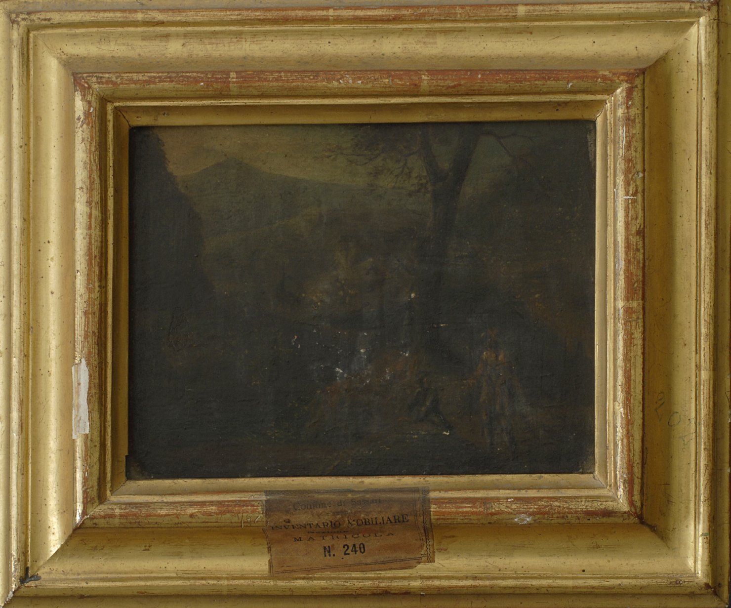 Paesaggio con macchiette, paesaggio (dipinto) - ambito europeo (sec. XVIII)