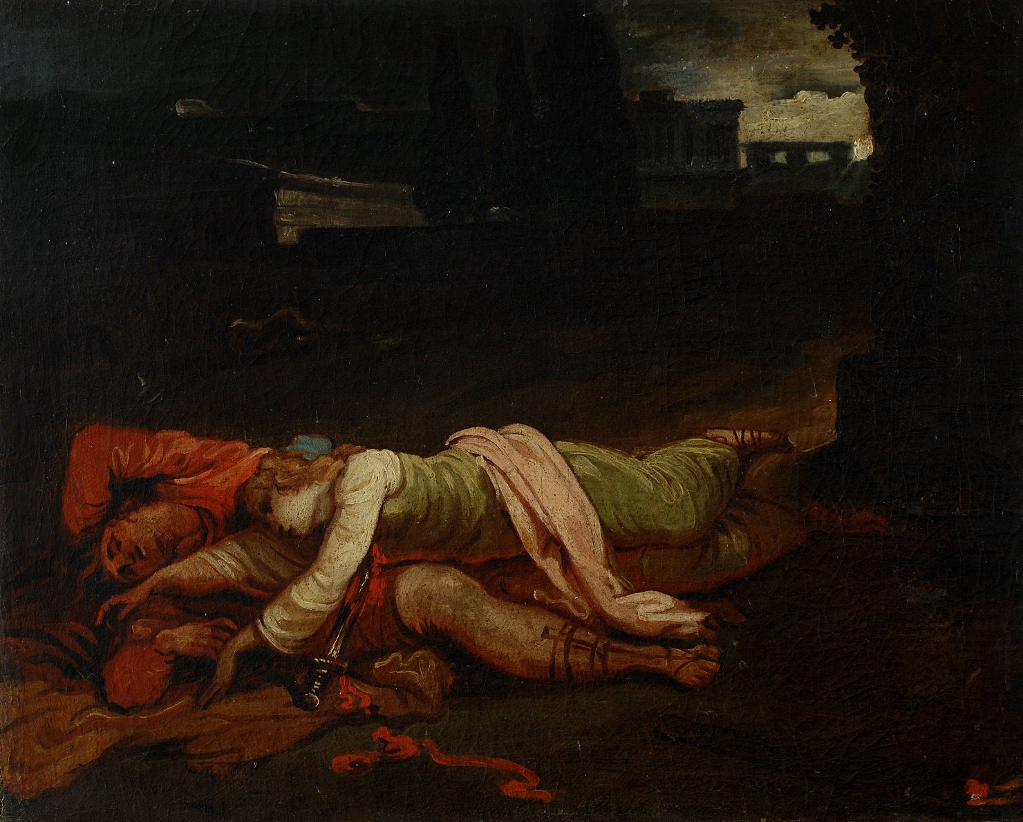 Gli amanti, giovani amanti (dipinto) - ambito italiano (sec. XIX)
