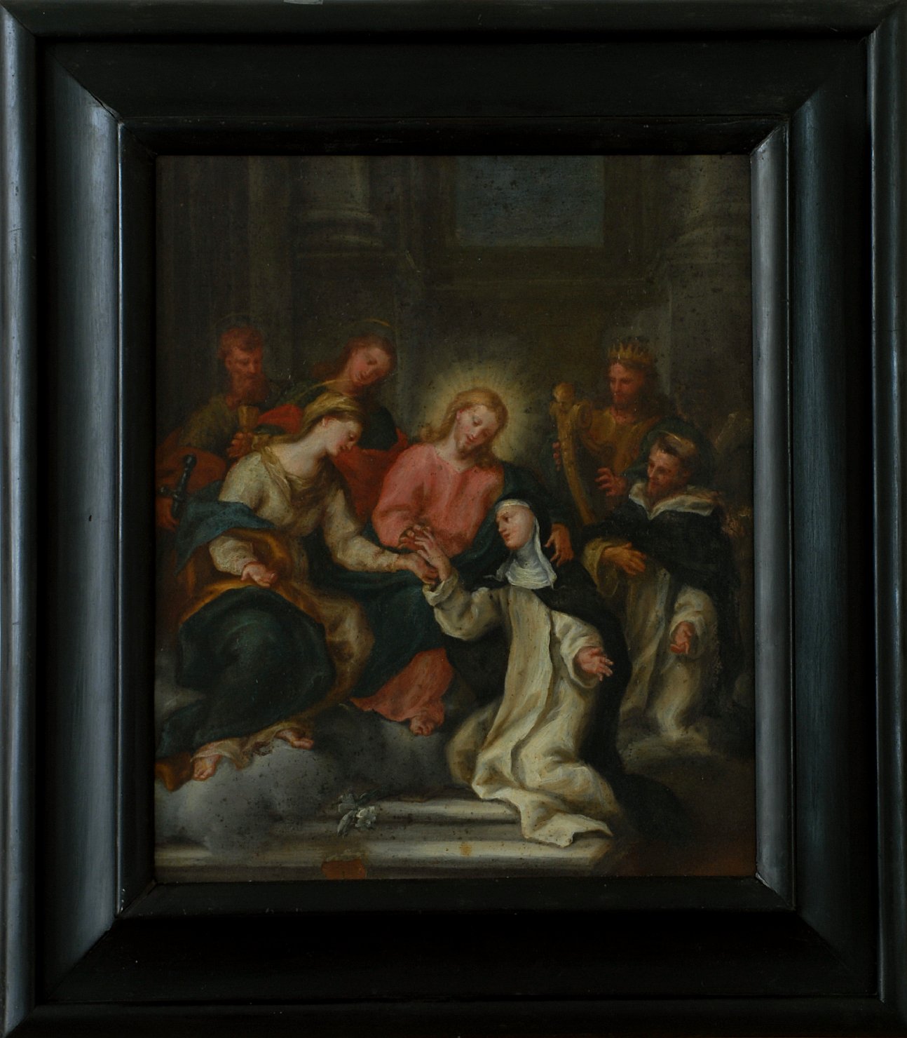 Sposalizio di Santa Caterina da Siena, matrimonio mistico di Santa Caterina da Siena (dipinto) - ambito toscano (sec. XVIII)