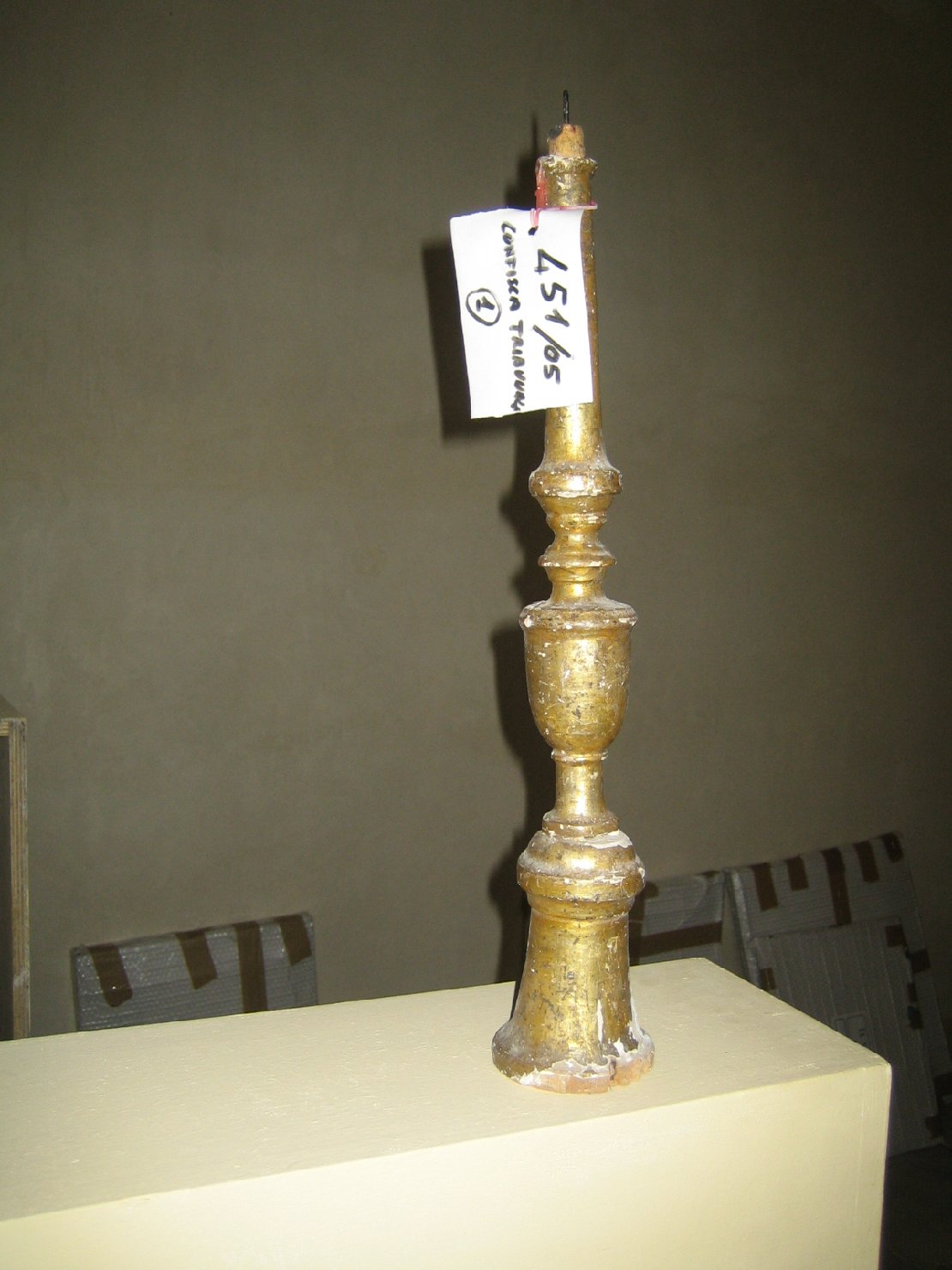 candeliere d'altare - bottega sarda (prima metà sec. XIX)