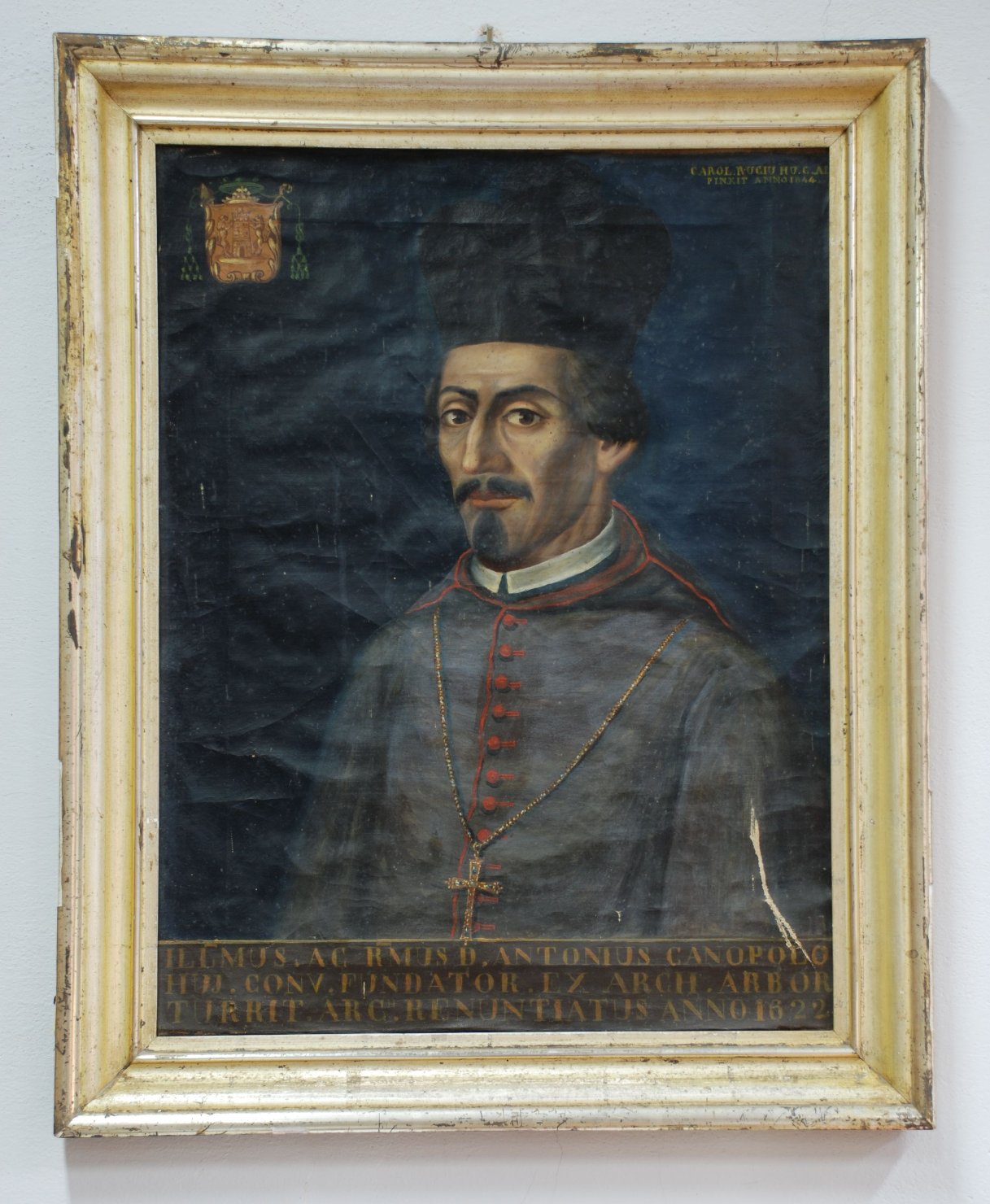 Ritratto di Monsignor Antonio Canopolo (dipinto) di Rugiu Carlo (sec. XIX)