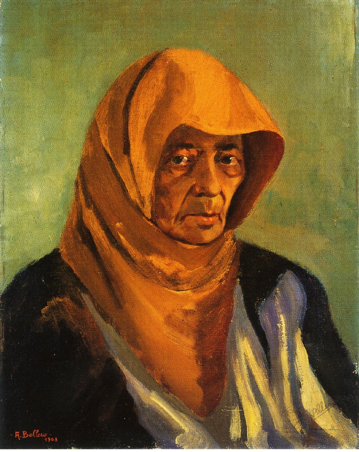 La Fattucchiera, ritratto di donna (dipinto) di Ballero Antonio (sec. XX)