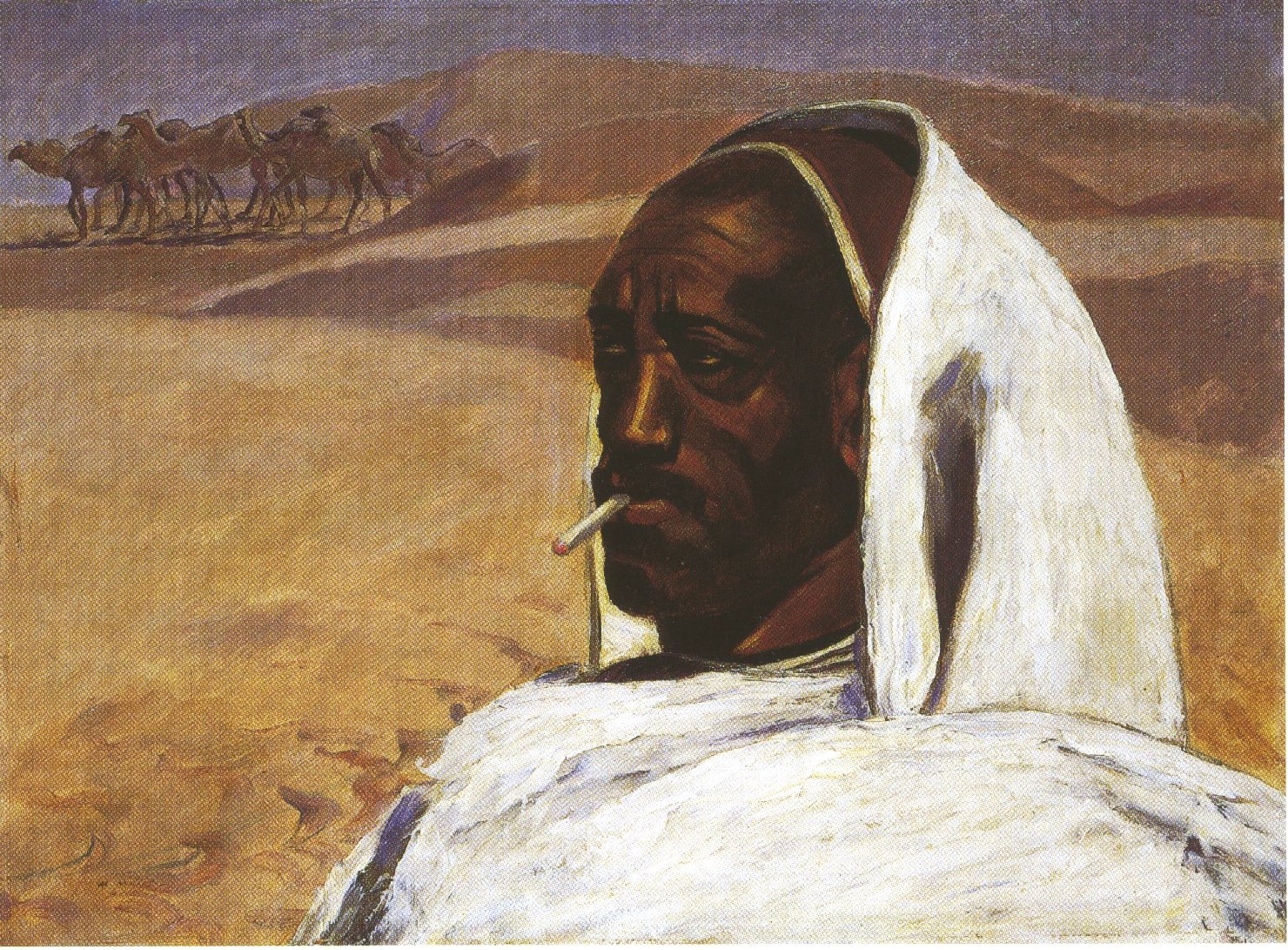 Arabo, ritratto d'uomo (dipinto) di Melis Melkiorre (sec. XX)