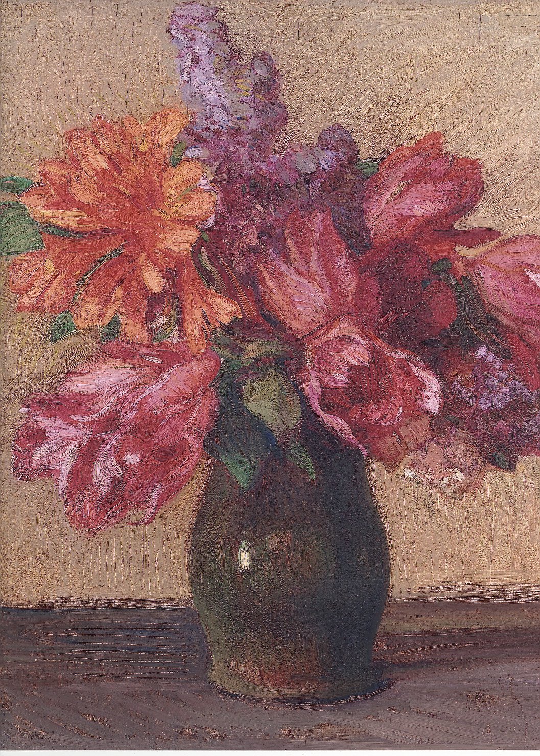 Fiori, vaso con fiori (dipinto) di Figari Filippo (sec. XX)
