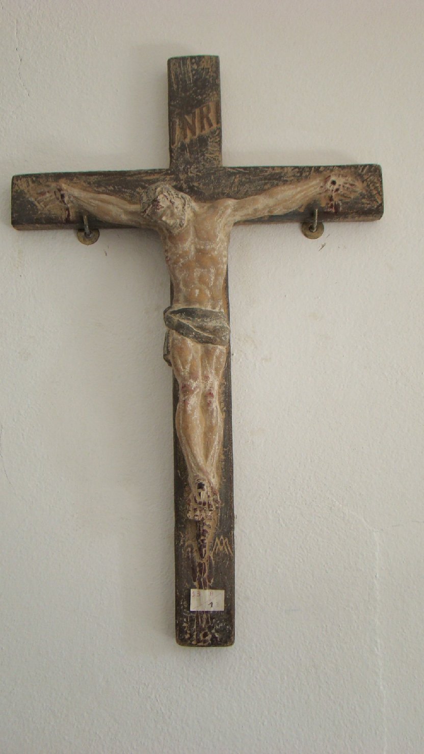 Cristo crocifisso (scultura) di Manca Albino (sec. XX)