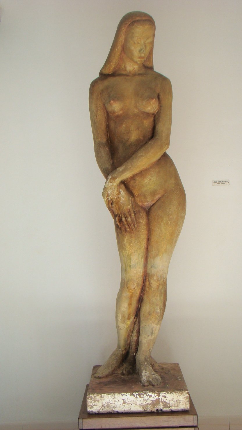 Venere Americana, figura femminile nuda (scultura) di Manca Albino (sec. XX)
