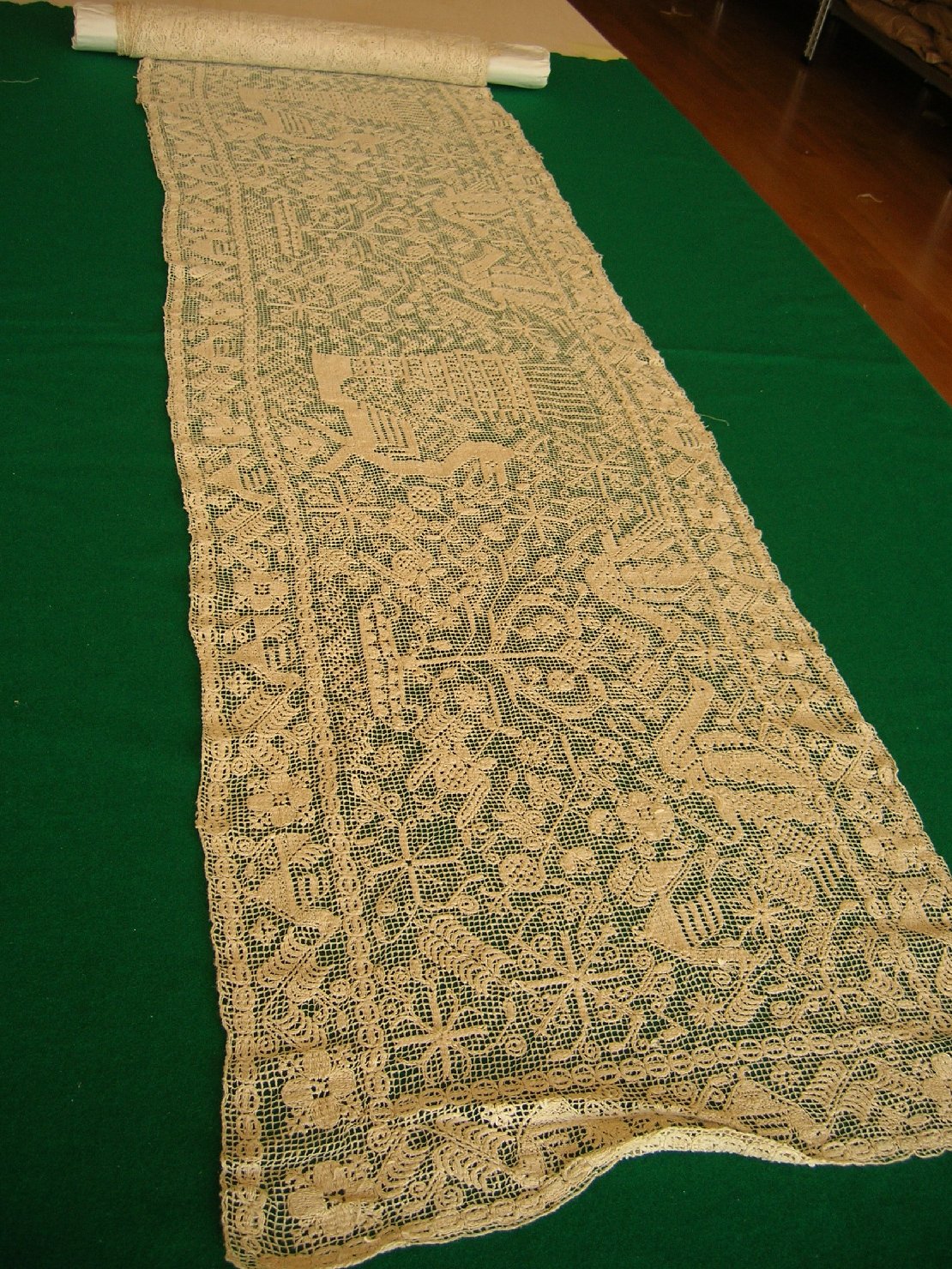 striscia di filet, accessori tessili - Provincia di Sassari (sec. XIX)