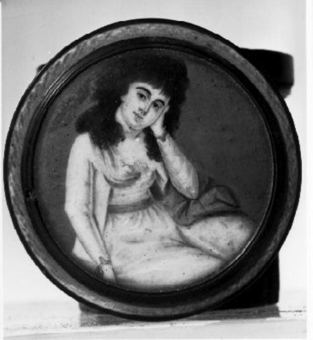 Ritratto di giovane donna (miniatura) - ambito italiano (fine sec. XVIII)
