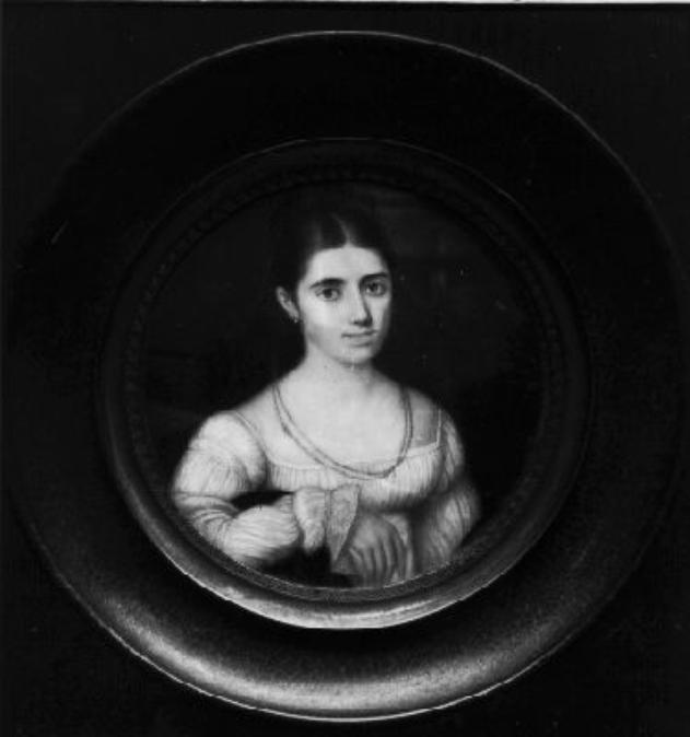 Ritratto di giovane donna (miniatura) di Betoldi Gaspare (prima metà sec. XIX)