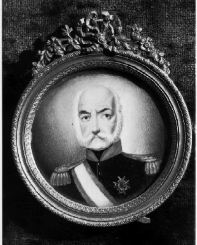 Ritratto di ufficiale (miniatura) di Cassiani R (prima metà sec. XIX)