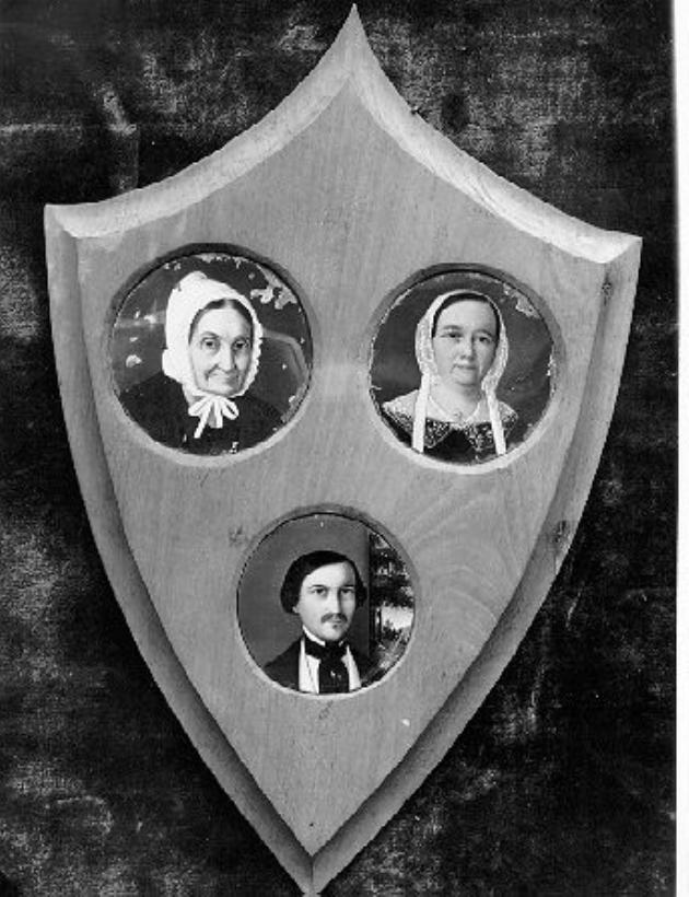 ritratto di Luisa Gaudiano, Paola Mecelli, Cesare Montemerli (scudo) - ambito toscano (sec. XVII)