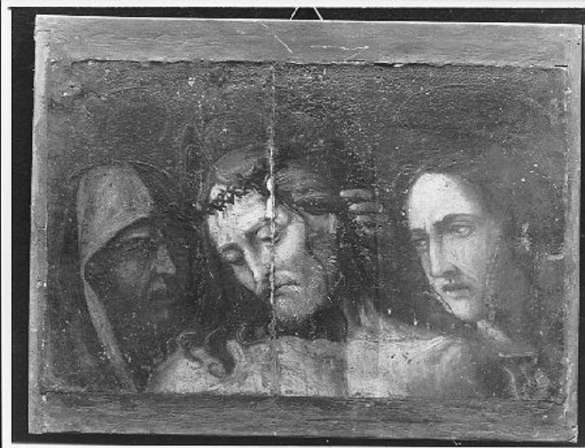 Cristo tra la Madonna e San Giovanni (dipinto) - ambito italiano (sec. XVI)