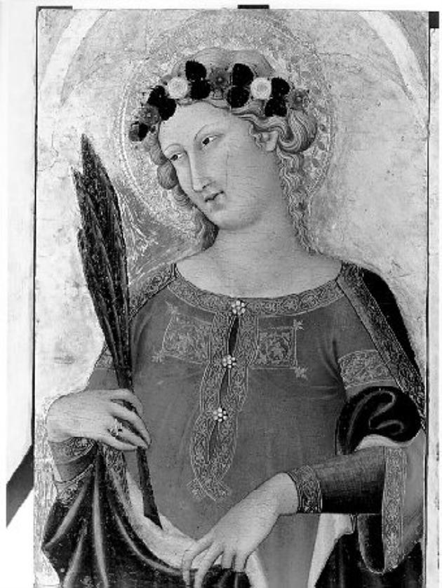 Santa Cecilia (dipinto, elemento d'insieme) di Traini Francesco (prima metà sec. XIV)