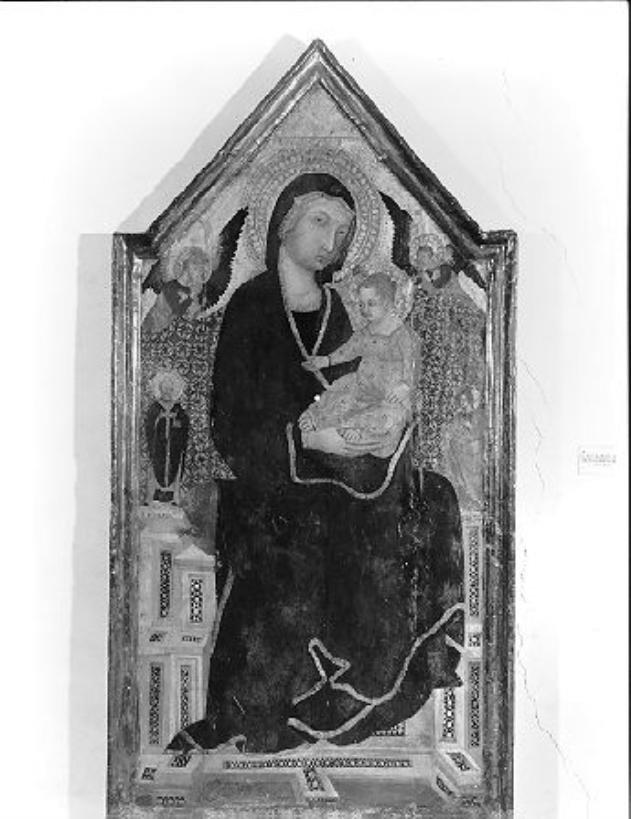 Madonna in trono col Bambino, due angeli, San Nicola e San Giovanni Battista (dipinto, opera isolata) di Maestro di San Torpè (prima metà sec. XIV)