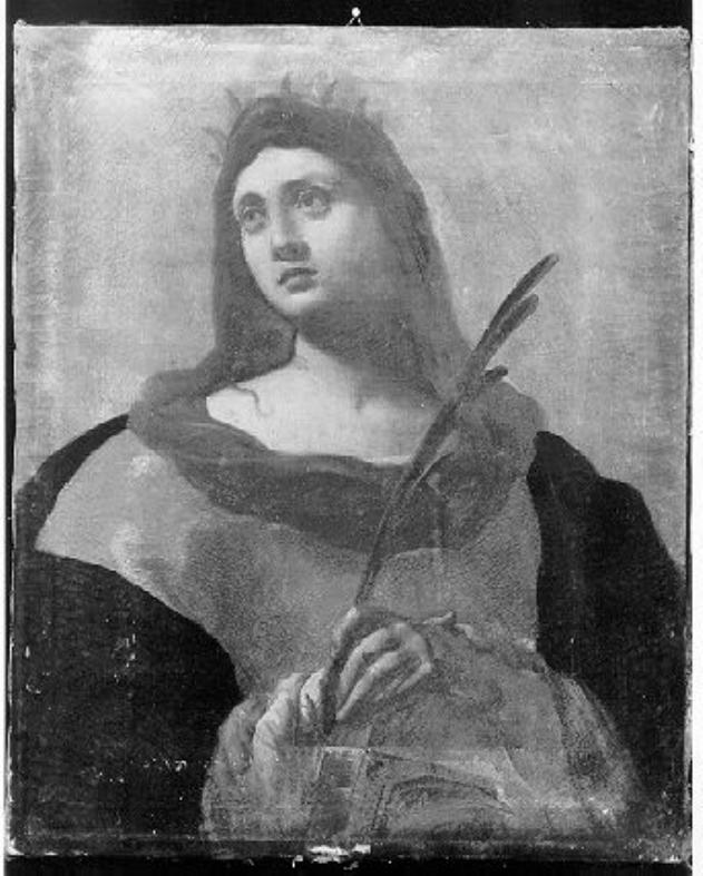 Santa martire con palma in mano (dipinto) - ambito Italia centrale (sec. XVII)
